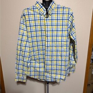 Croft & Barrow Blue and Yellow Checkered Shirt